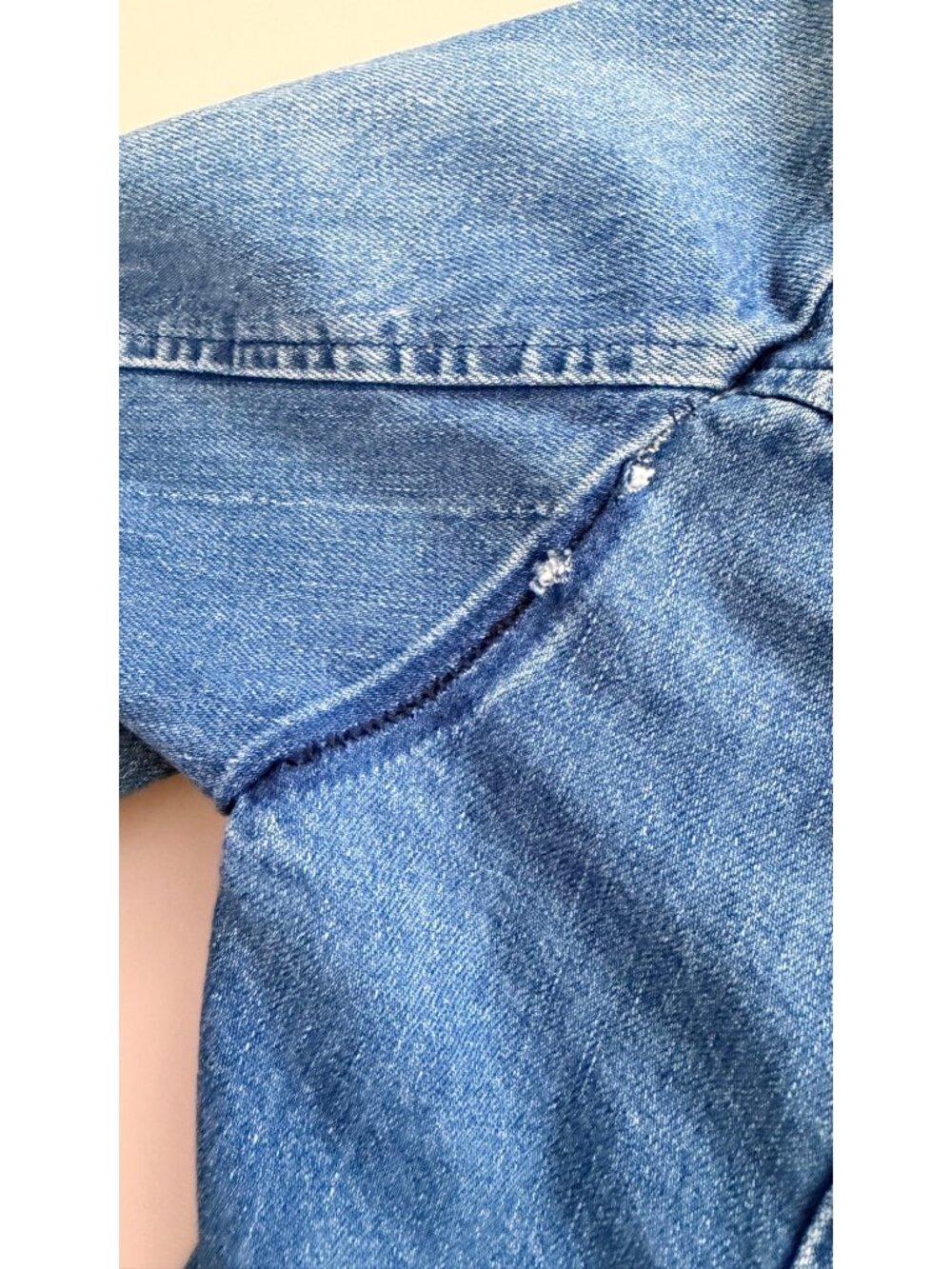 Landlubber Vintage Denim Jacket With Button Front & Pockets USA Made Womens XS - Picture 9 of 16